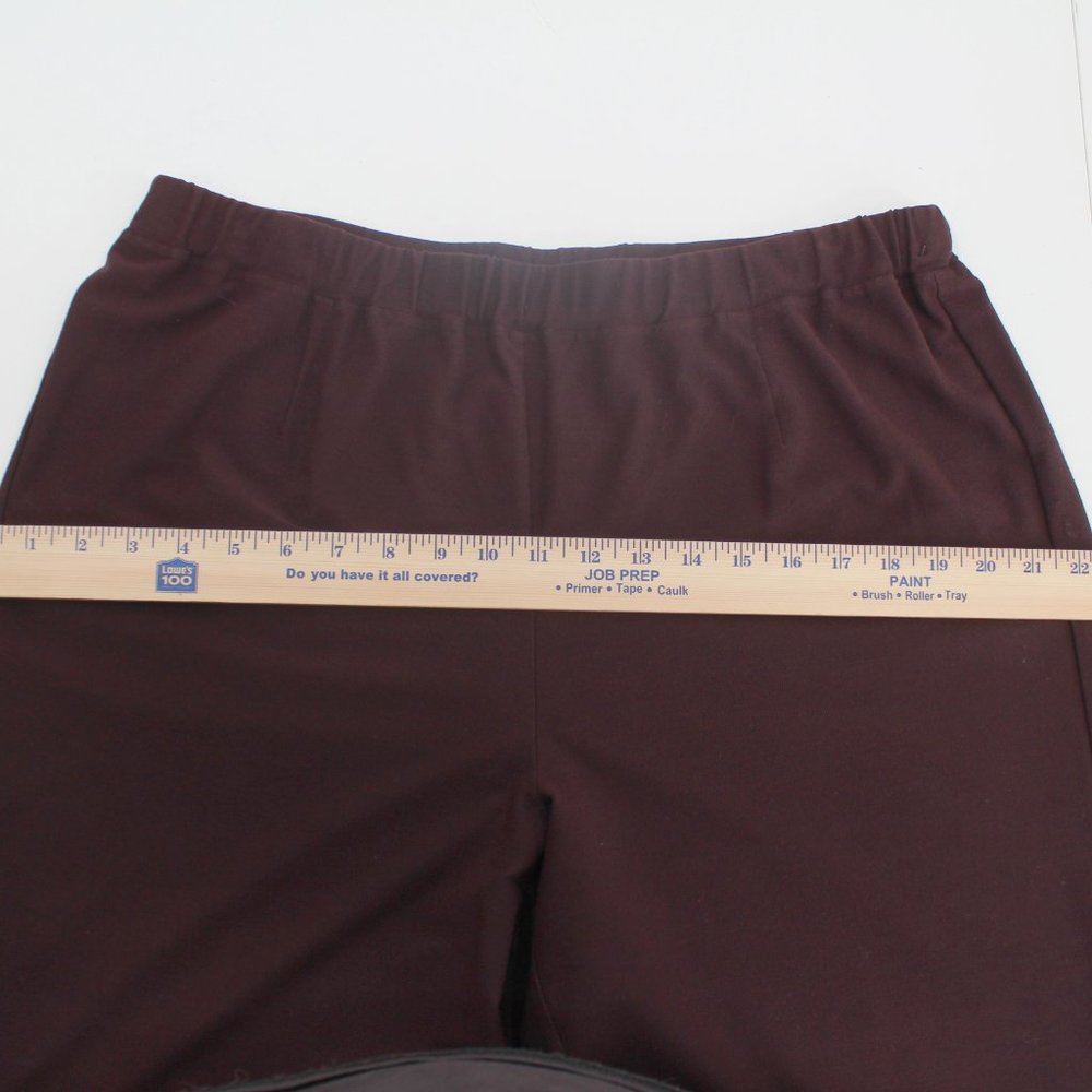Eileen Fisher Woman Knit Pants Dark Brown Stretch Wool Blend Pull-On Relaxed 1X - Picture 6 of 9